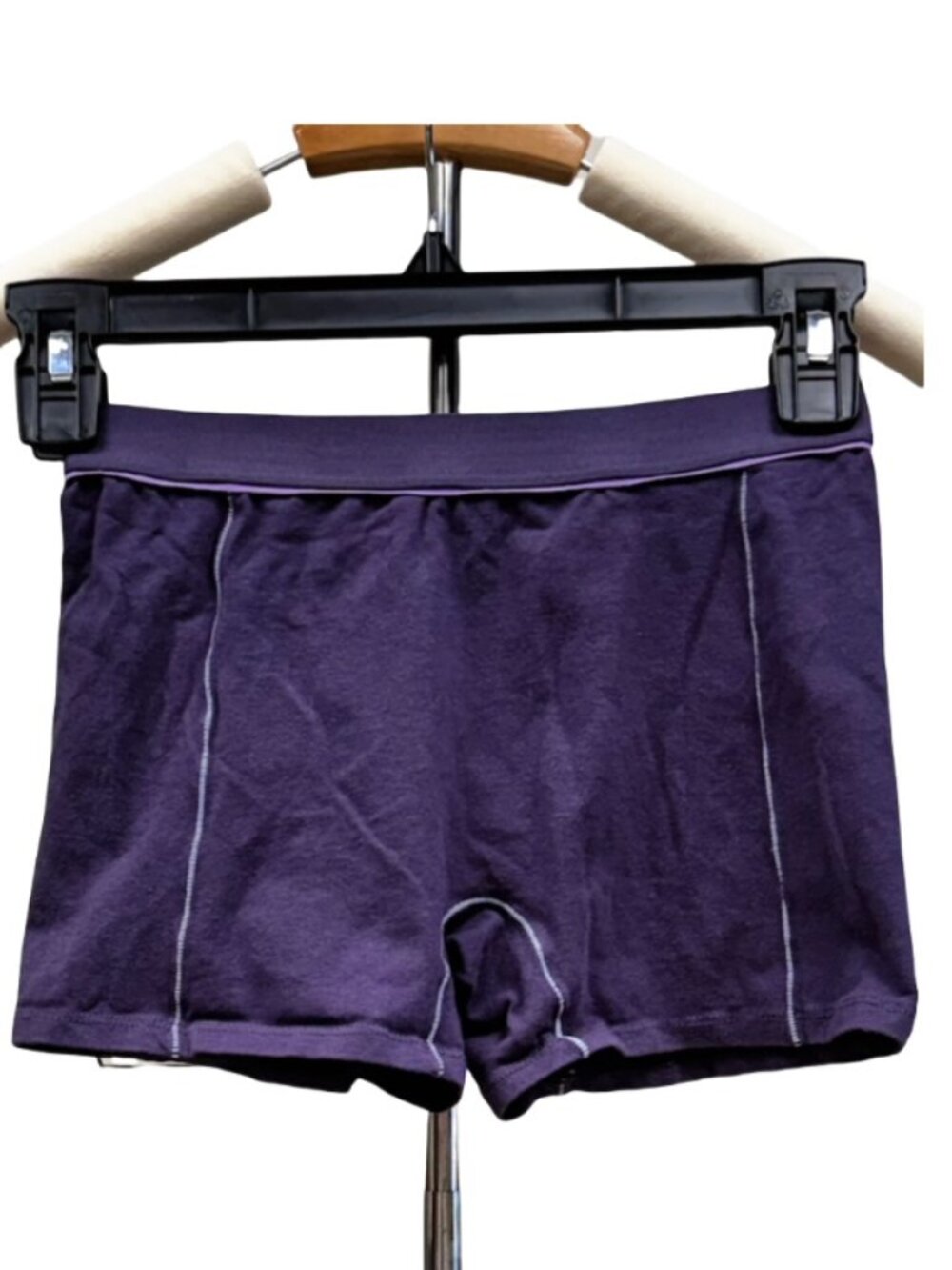 Yomita NEW Purple Cotton Spandex Boy Short Panties Breathable Comfort Stretch SM
